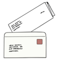 Brief mit Bescheid Brief mit Bescheid